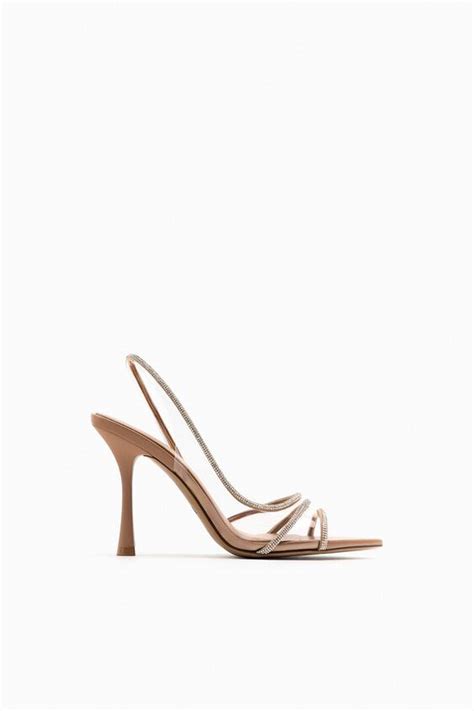 rhinestone high heel sandals zara.